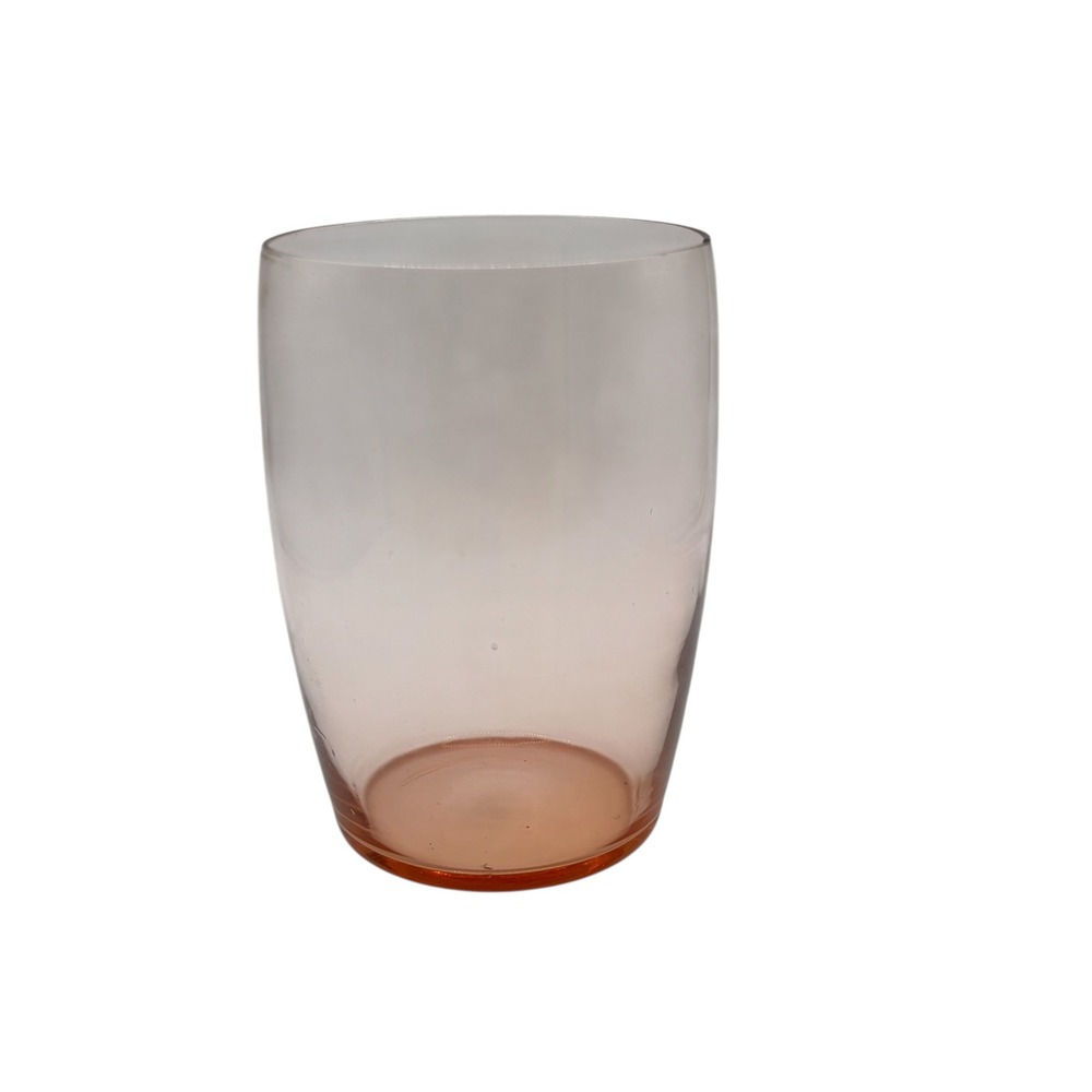 Ombre Pink Glass Vase Flower Holder Home Decor Accent‎ Piece 4 Inch